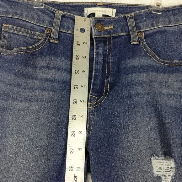 Harper Heritage Womens Jeans Skinny Blue Denim Medium‎ Wash Ripped Mid Rise 26 - Picture 7 of 13